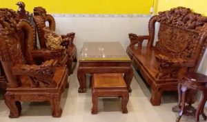 bàn ghế gỗ hương tinh tế