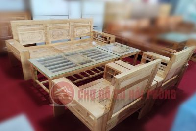bàn ghế gỗ sồi giá rẻ Hải Phòng